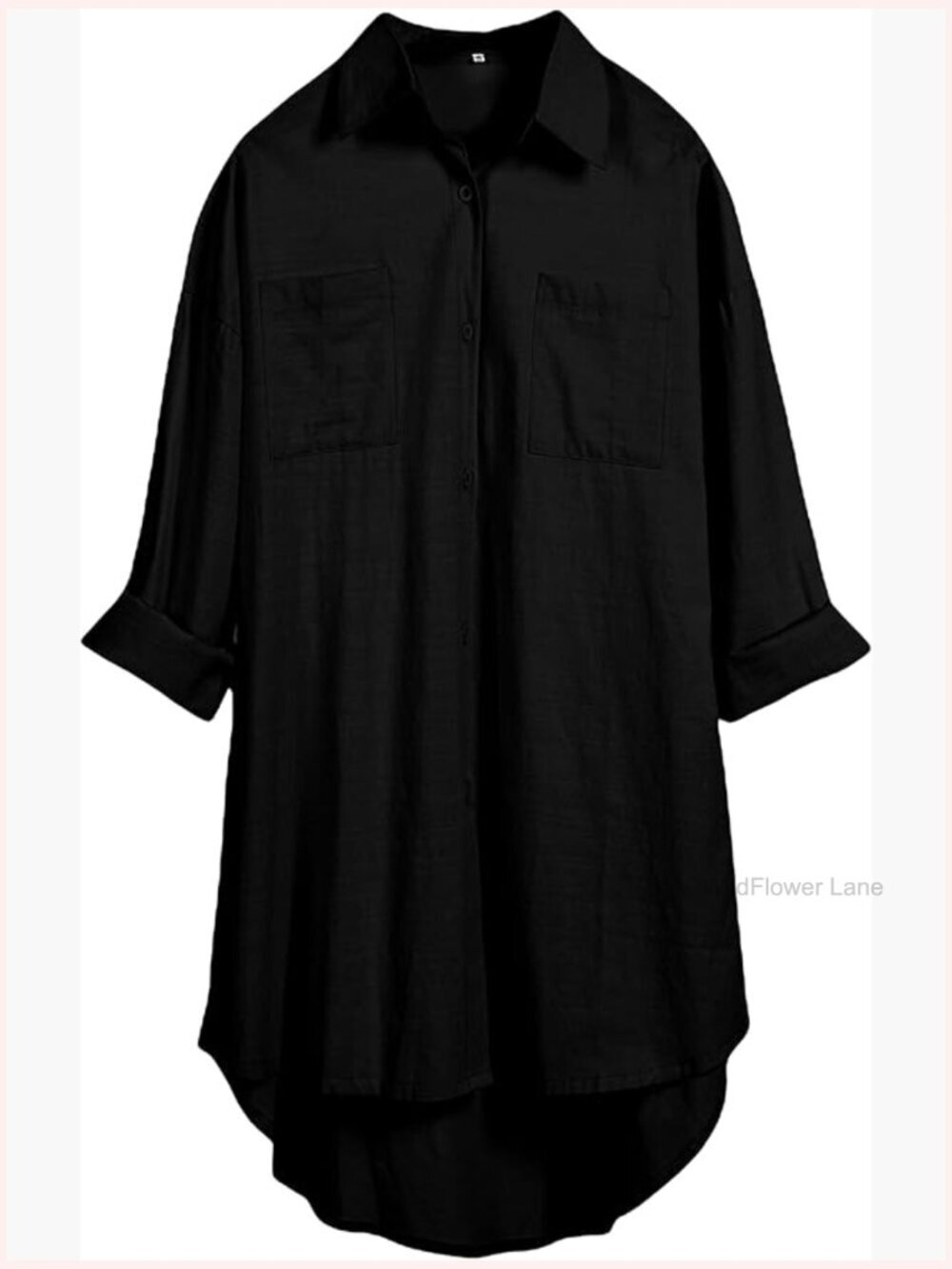 Oversized Linen Button Down Shirt Long Sleeve High Low Blouse Tunic Top